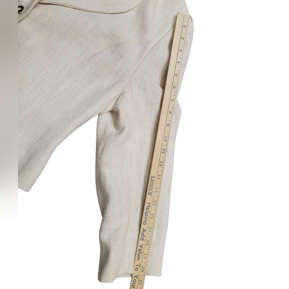 Maduson Vienna Vntg Women's Blazer. Cream Linen/Cotton. 6 - Picture 9 of 10